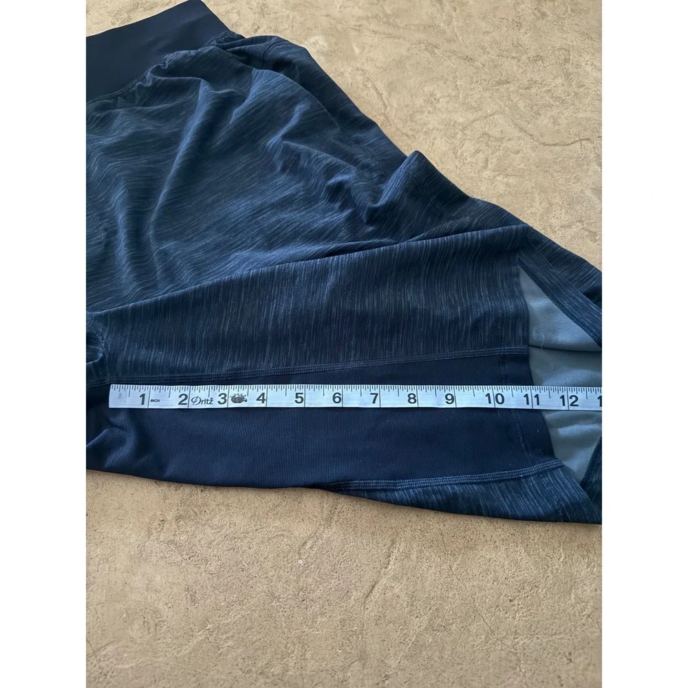 Lululemon T.H.E. Shorts Mens Large Navy Space Dye Heathered 11 Inseam